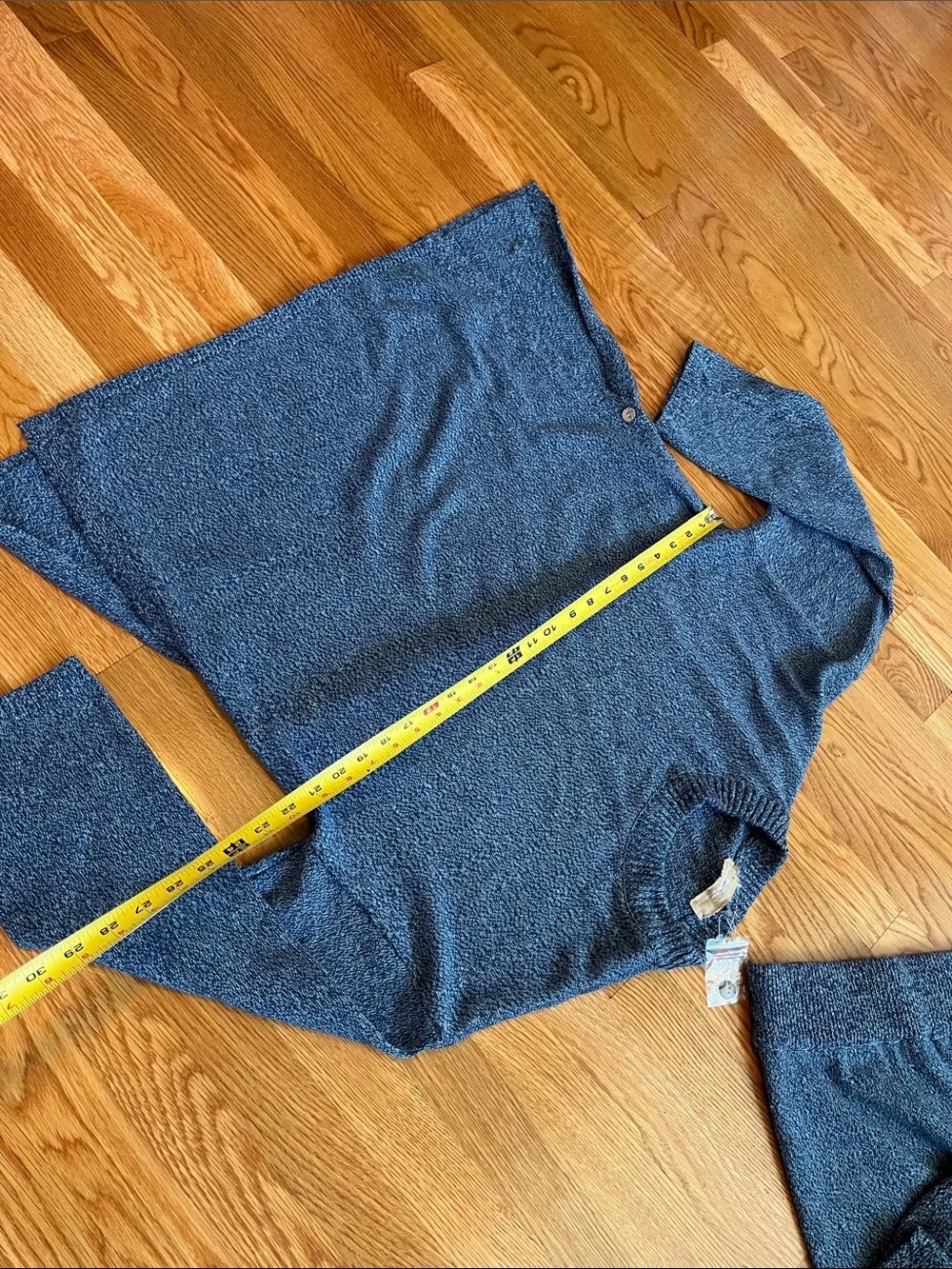 Free People Button Up Sweater Set in Blue Sea Combo Size XS